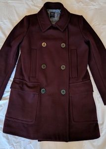 Gap Burgundy wool peacoat